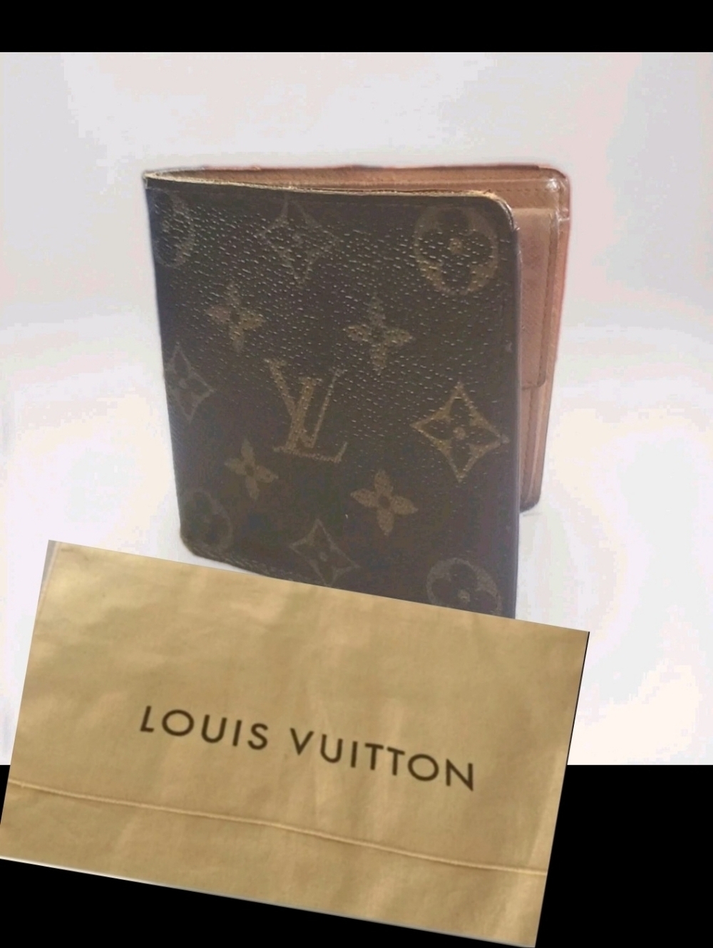 Louis Vuitton Brown Monogram Bi Fold Wallet Coated Canvas Leather